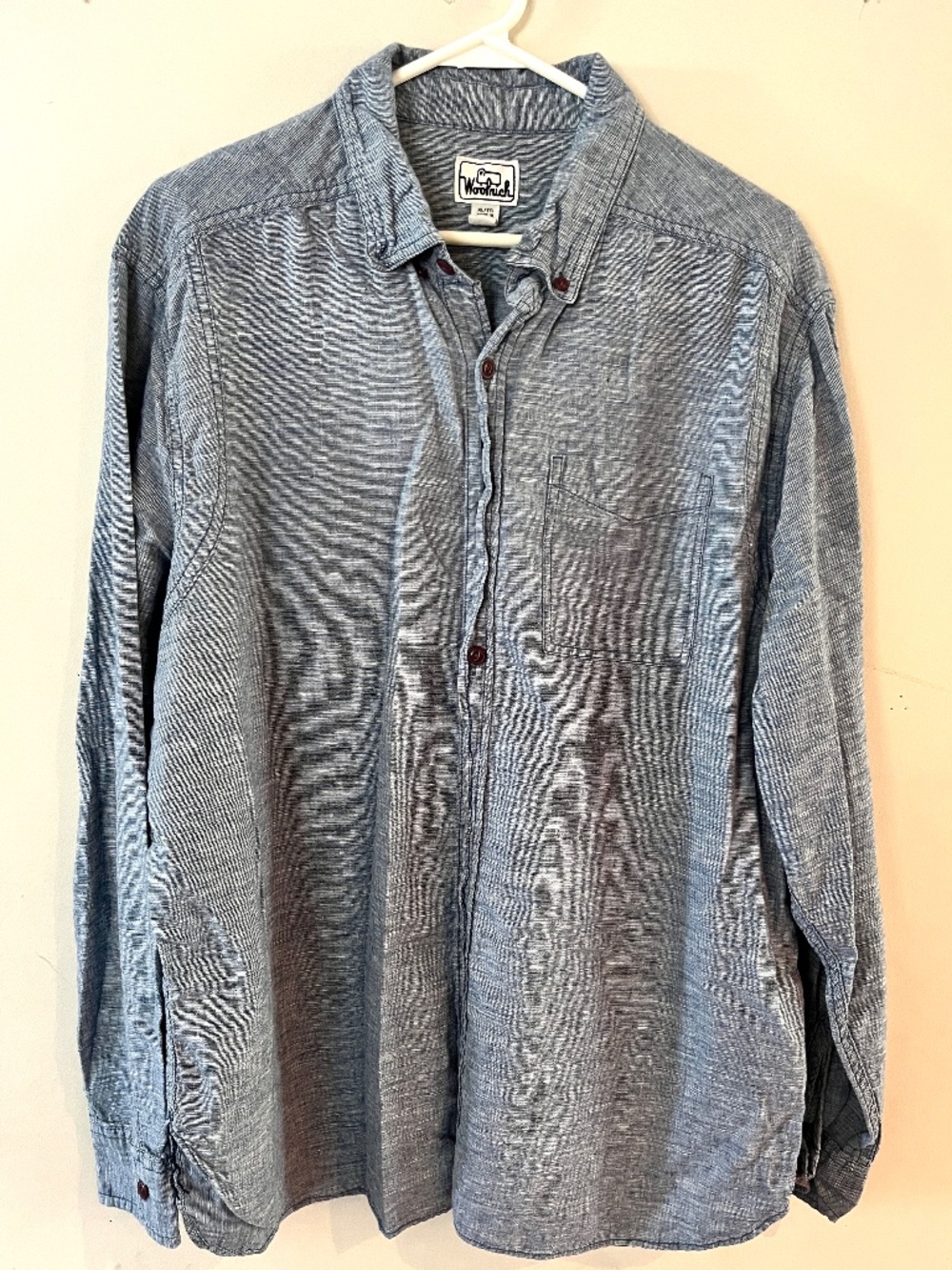 Woolrich Hemp/Cotton long sleeve Shirt, Men's XL